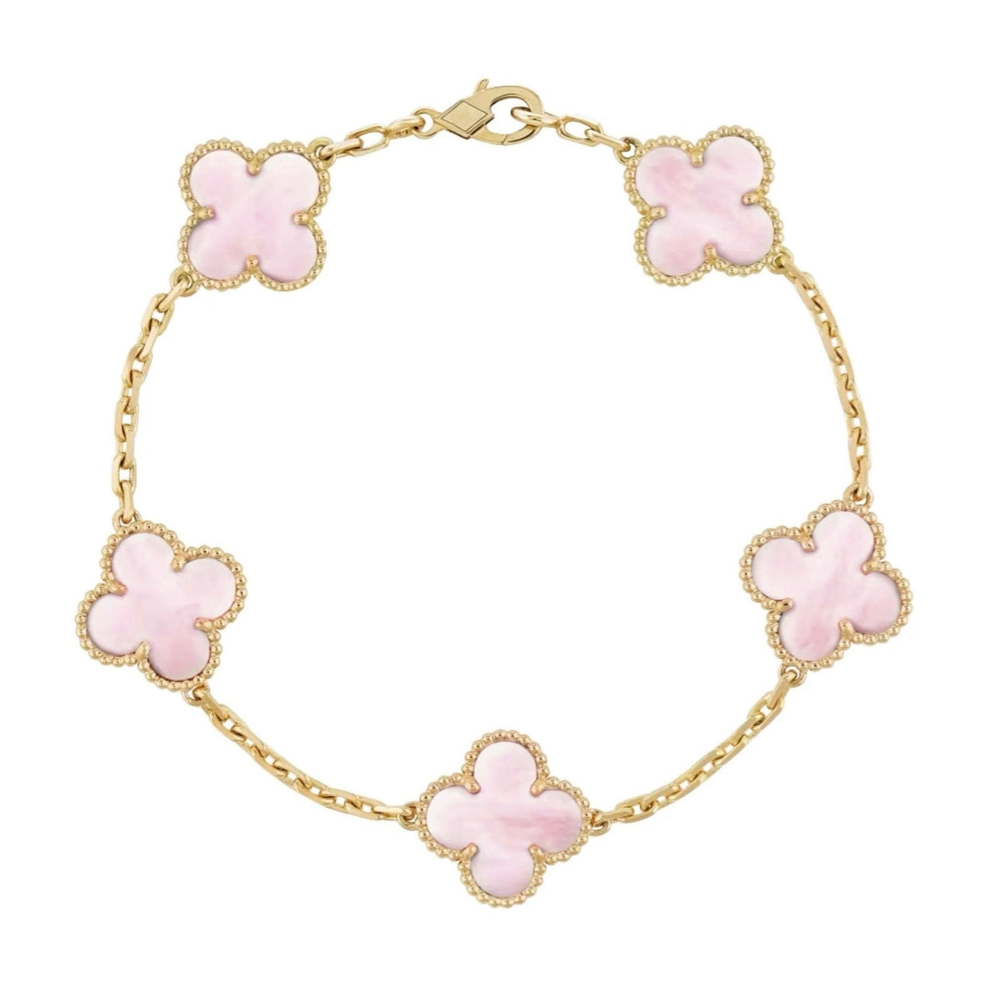 Goldrosa | Kleeblatt-Armband