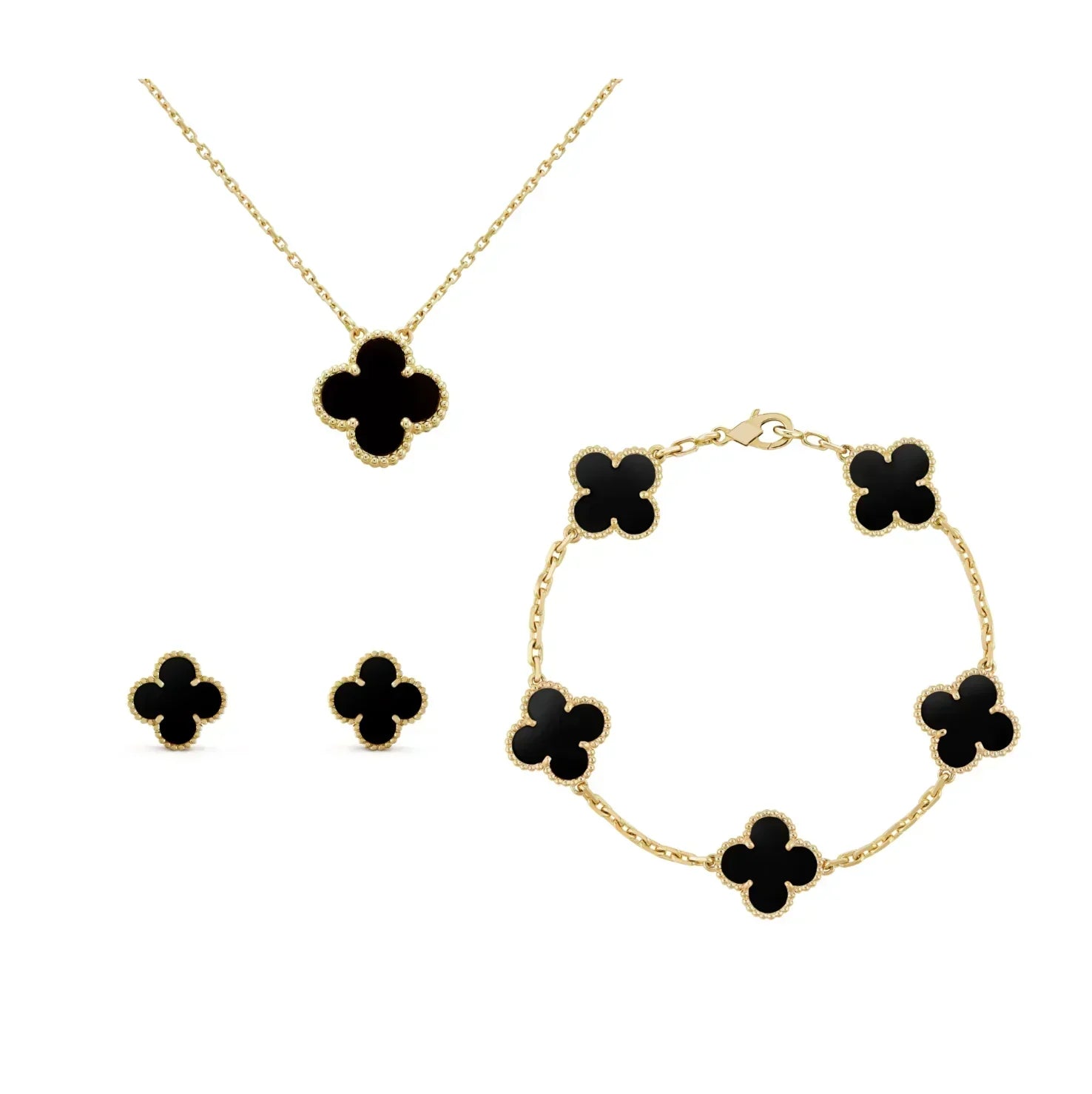 Golden Black Luxe | Kleeblatt Set